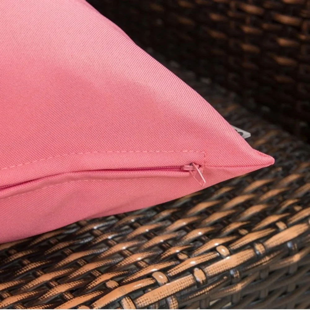 Luxury Home | Chic Pink Outdoor Water Resistant Lumbar Throw Pillow Covers